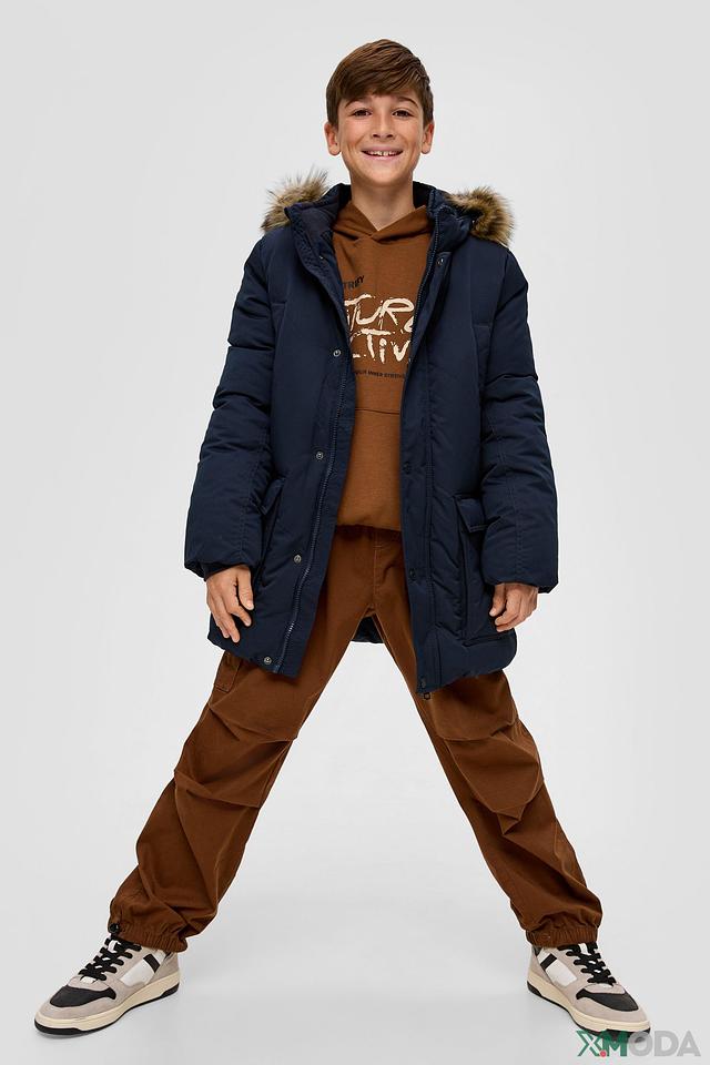 Пальто s.Oliver синее с мехом