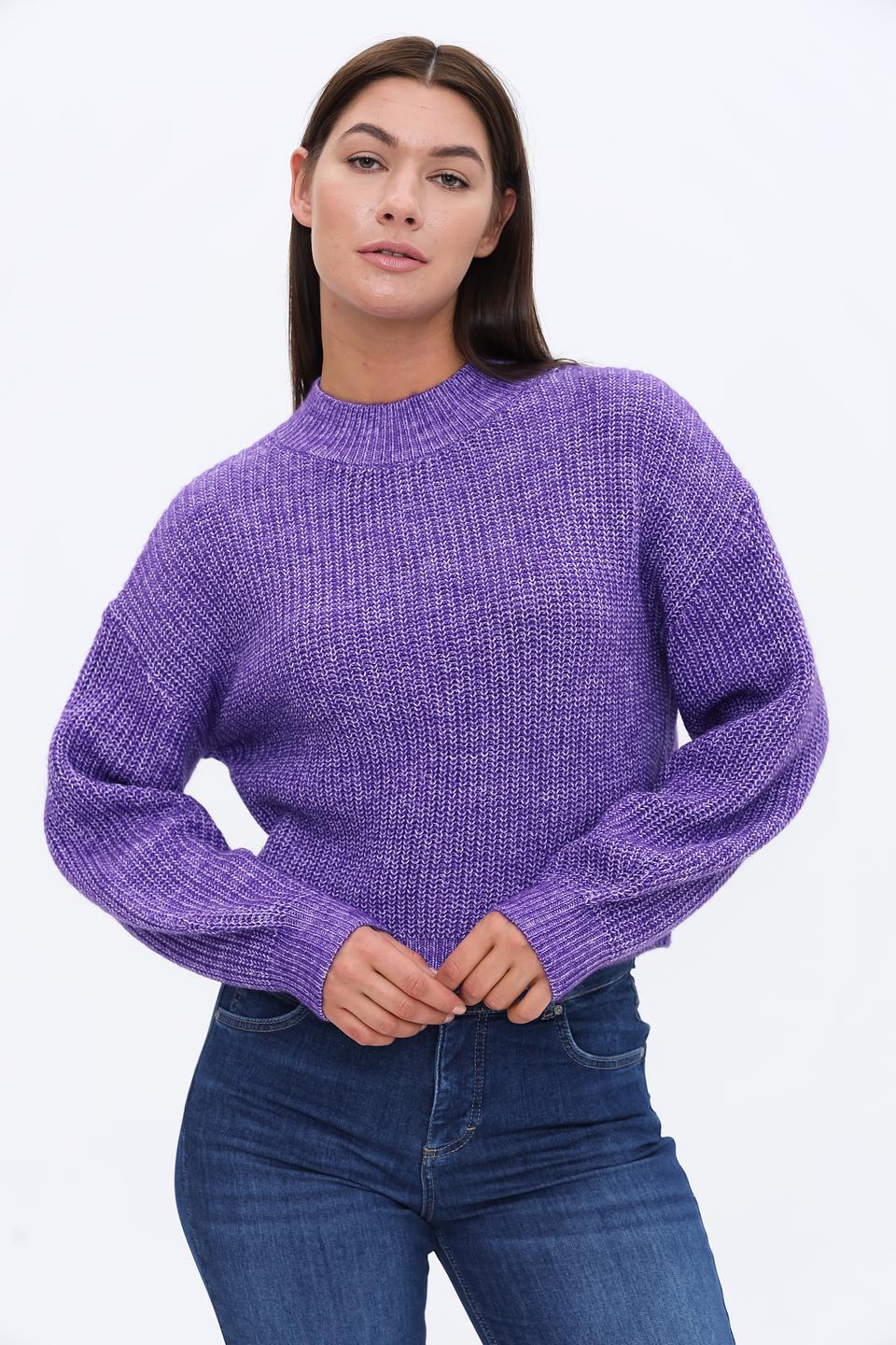 Пуловер Tom Tailor denim фиолетовый