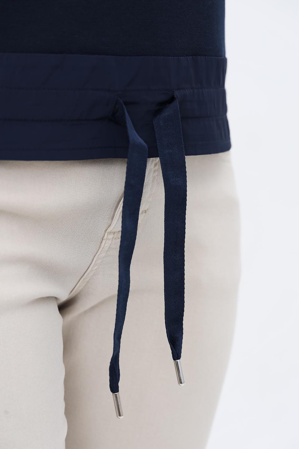 Пуловер Tom Tailor темно-синий с завязками