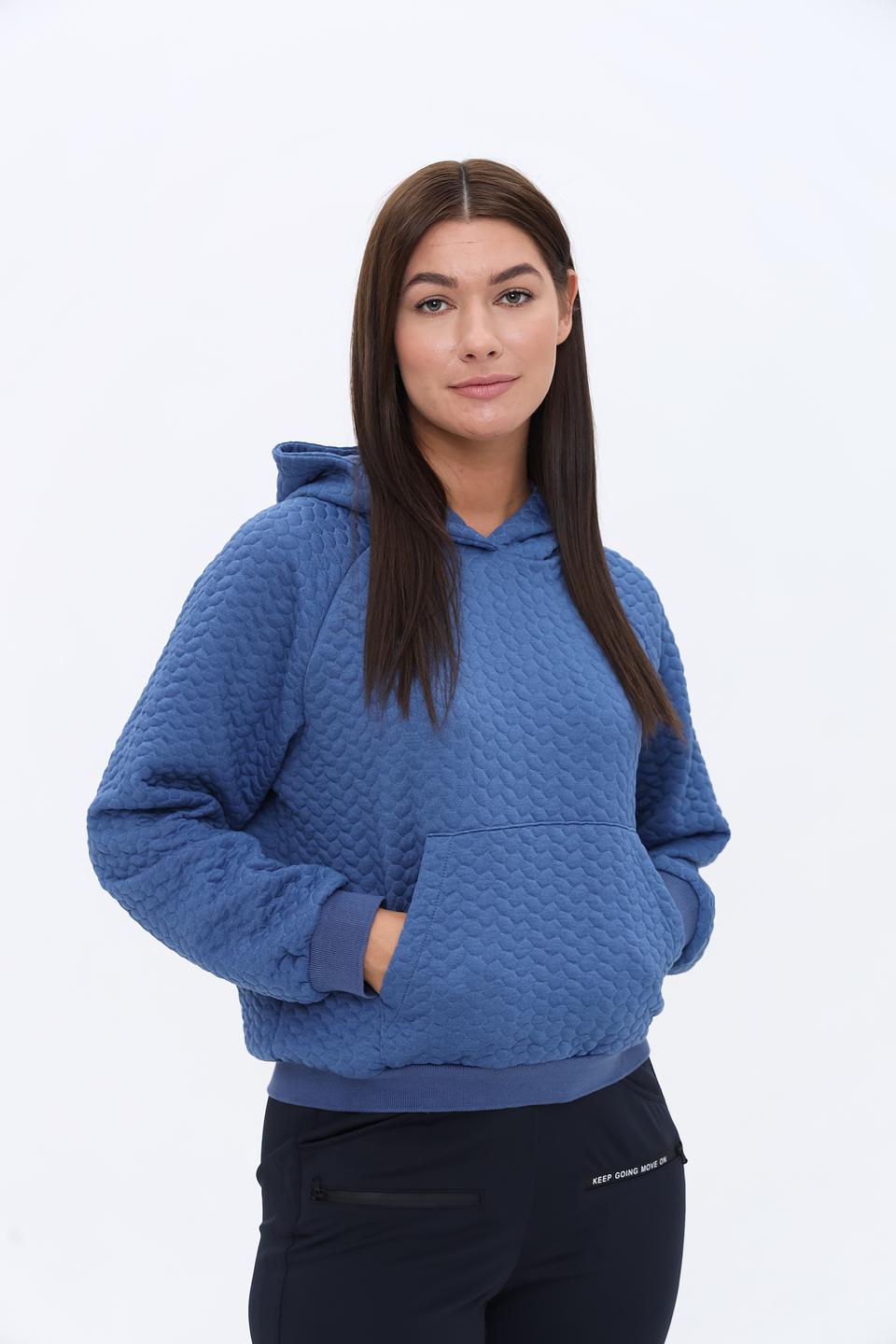 Толстовка MORE and MORE стеганая синяя