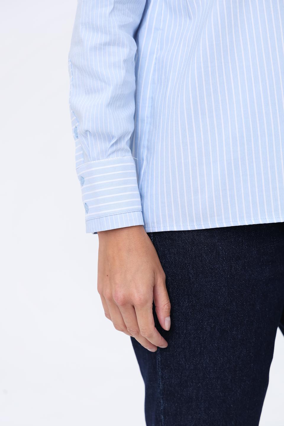 Рубашка More and More в полоску голубую