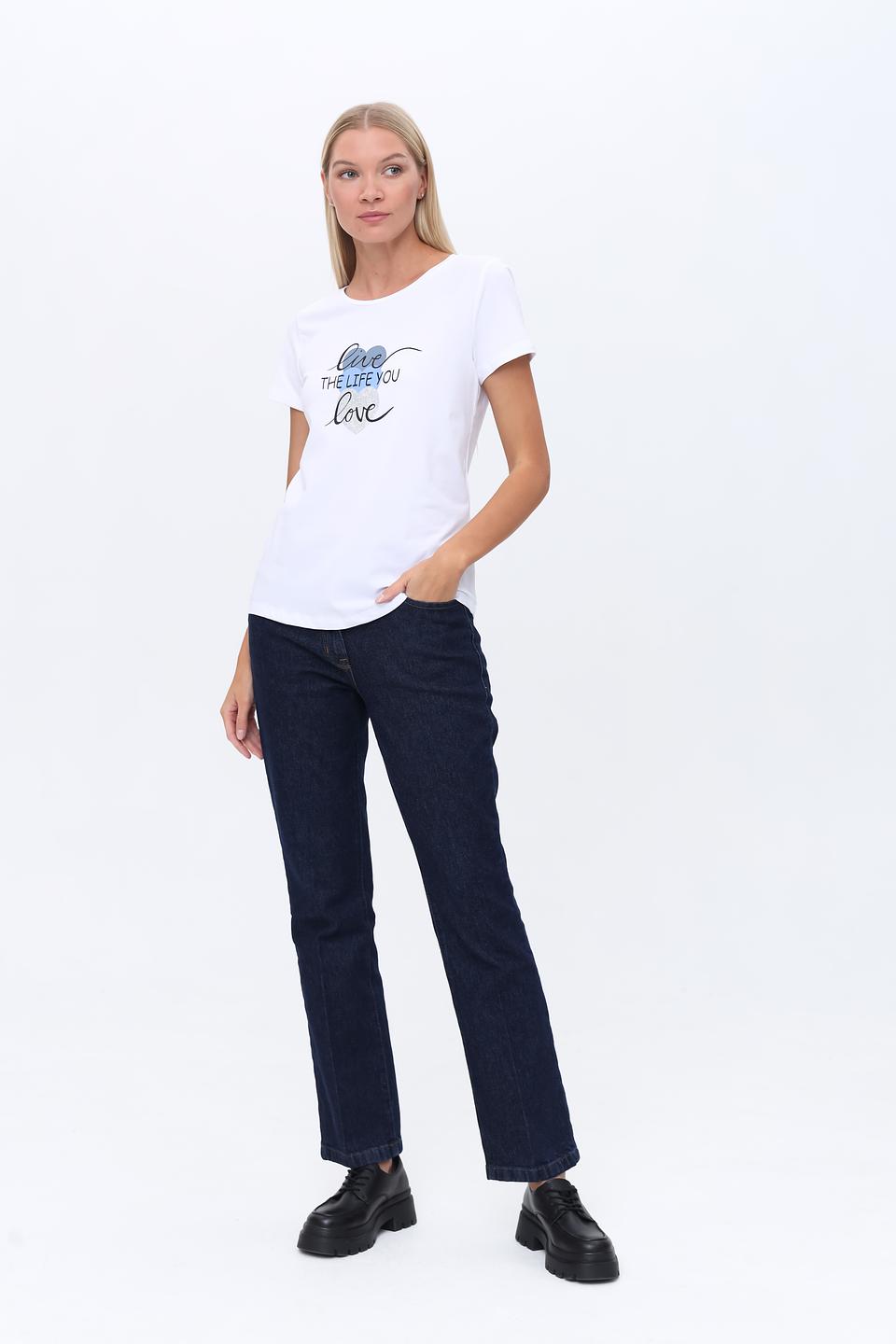 Джинсы прямые MORE and MORE синие