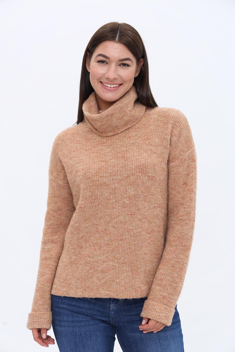 Пуловер Apart с горлом бежевый