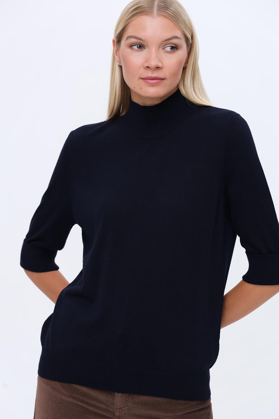 Пуловер Repeat с горлом, тёмно-синий