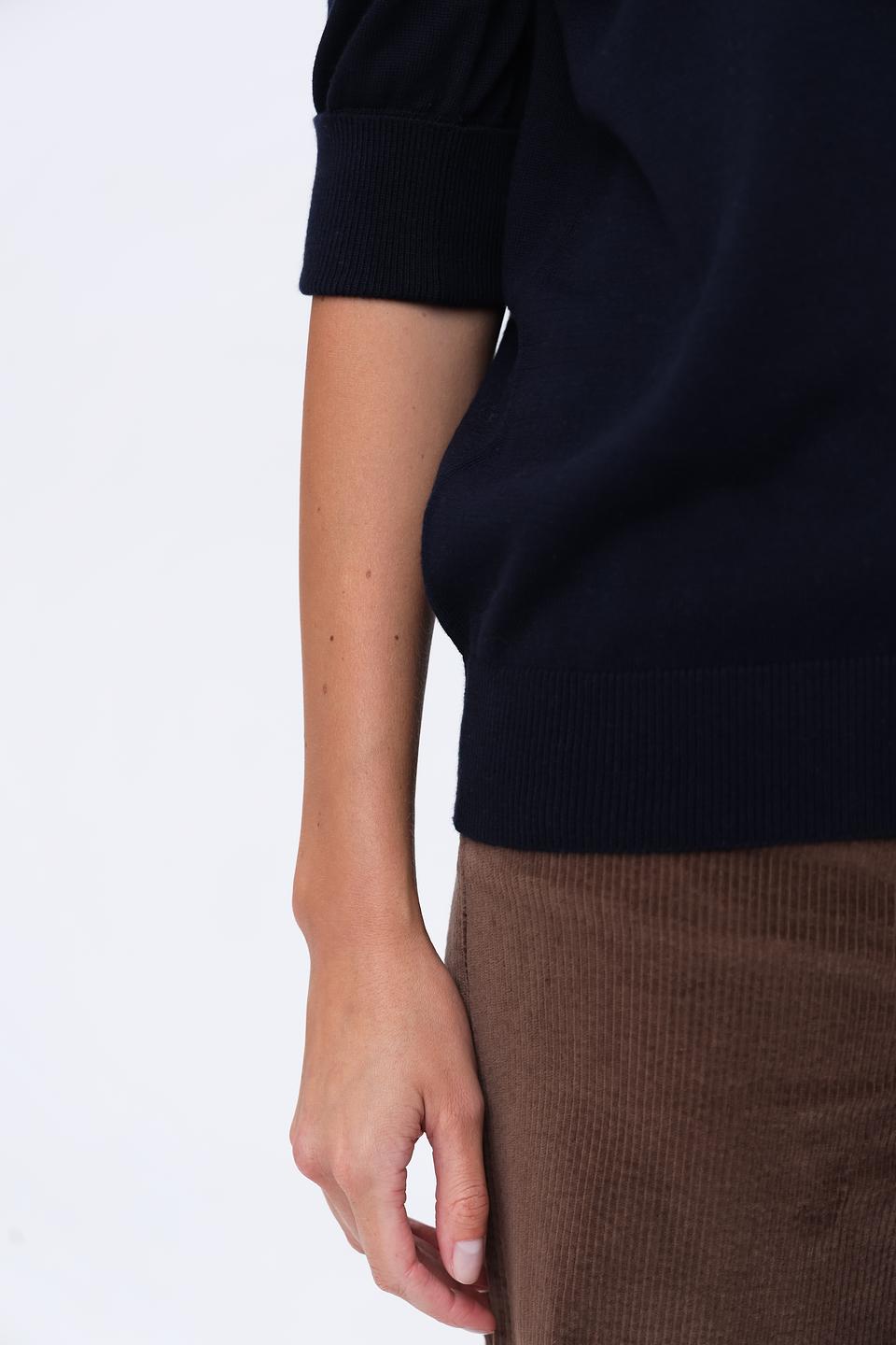 Пуловер Repeat с горлом, тёмно-синий