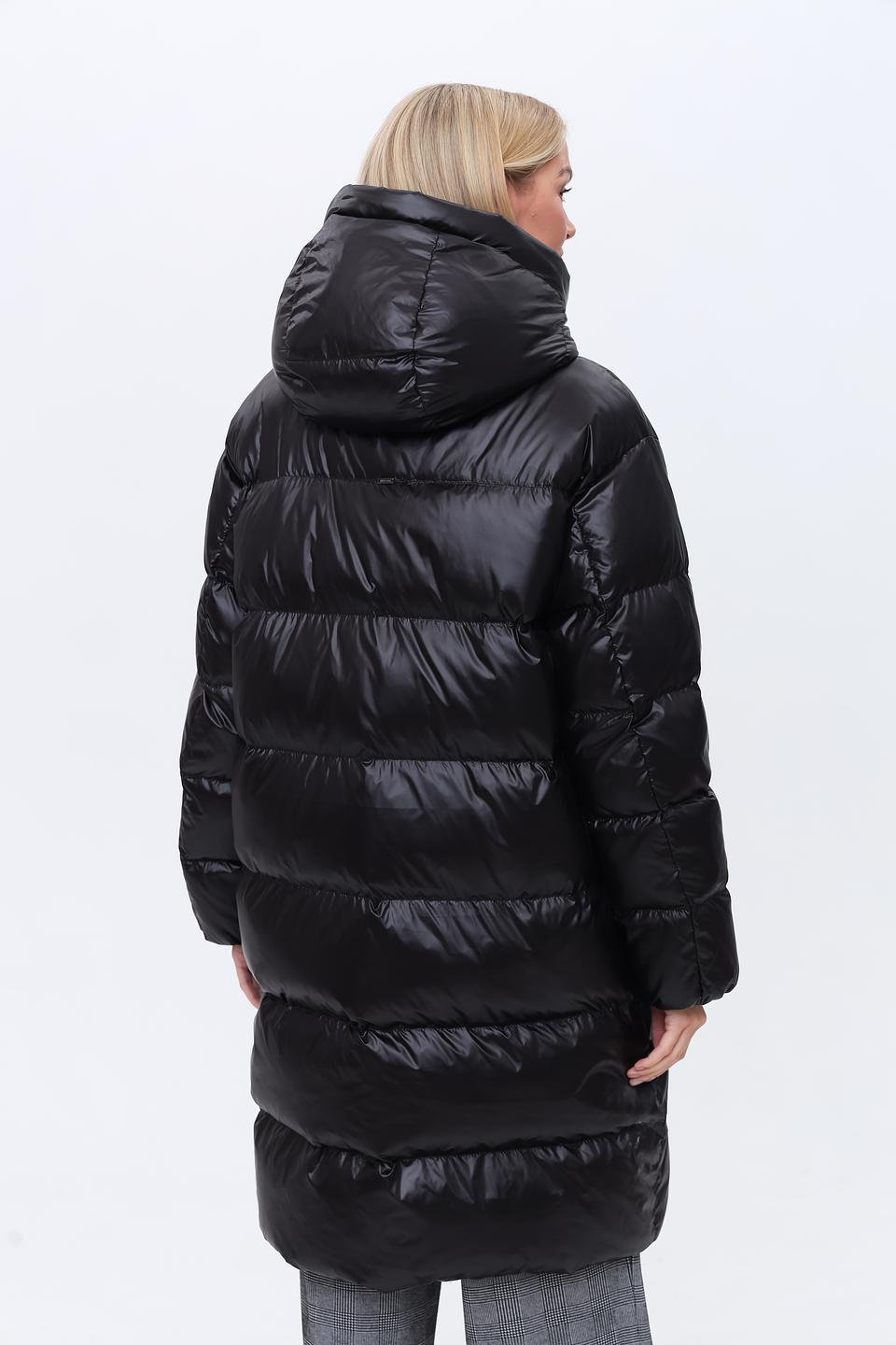 Пальто White Label чёрное стеганое