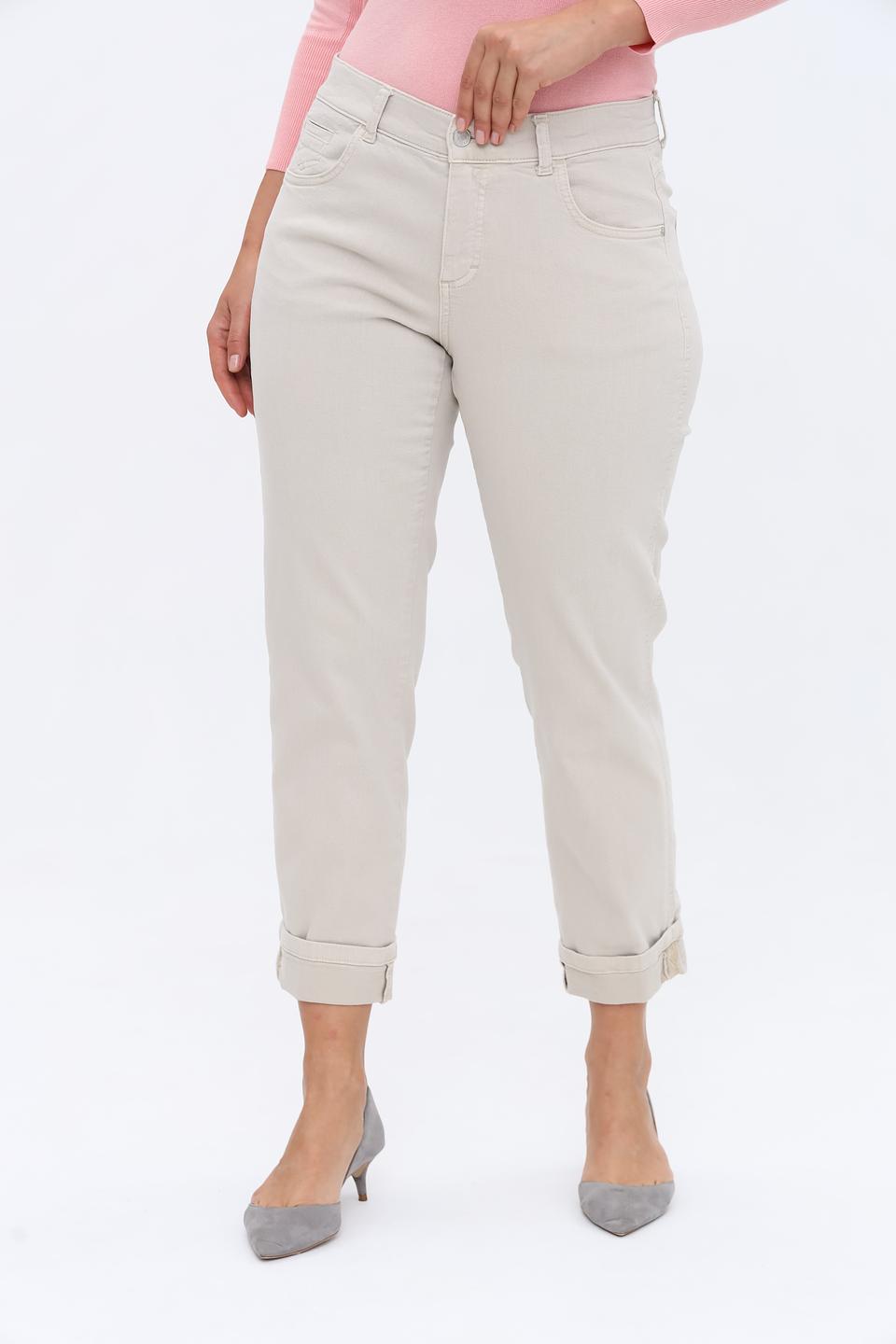 Джинсы Angels укороченные бежевые