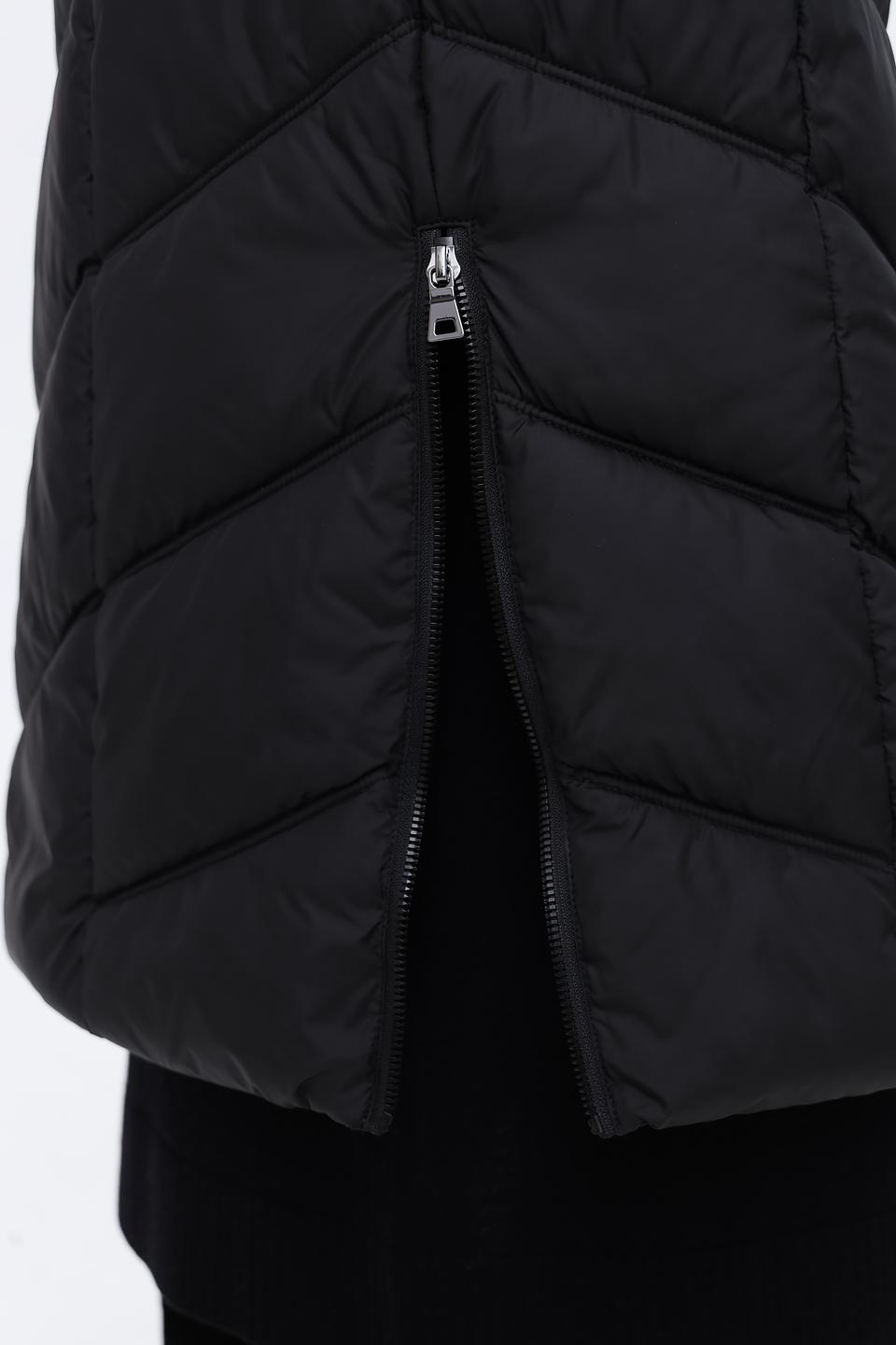 Пальто District стеганое чёрное