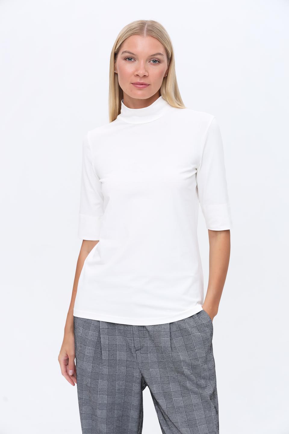 Водолазка SE Stenau белая с коротким рукавом