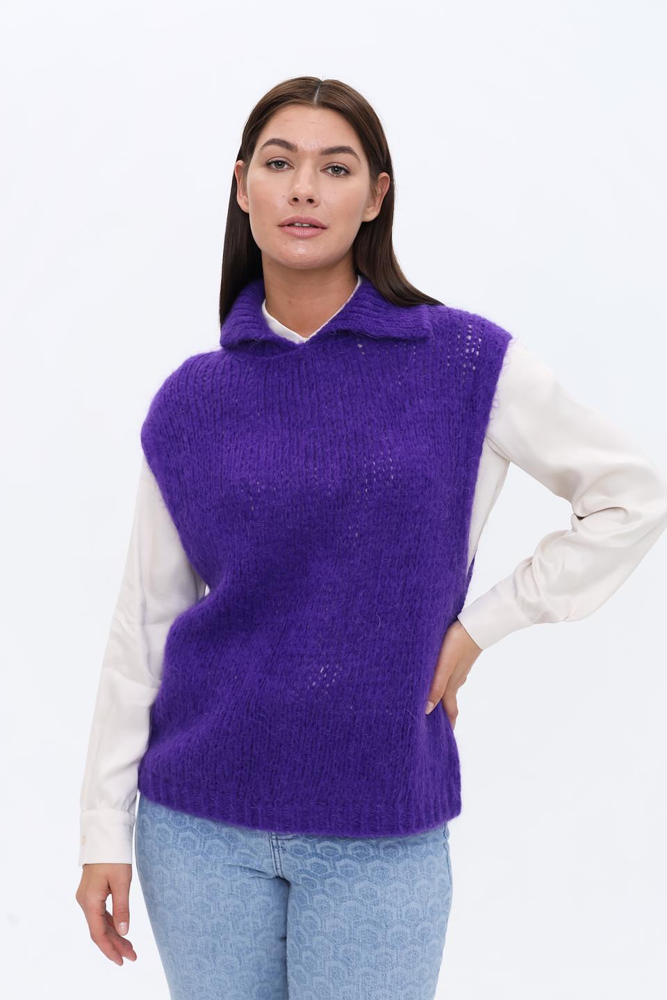 Жилет You Just White фиолетовый