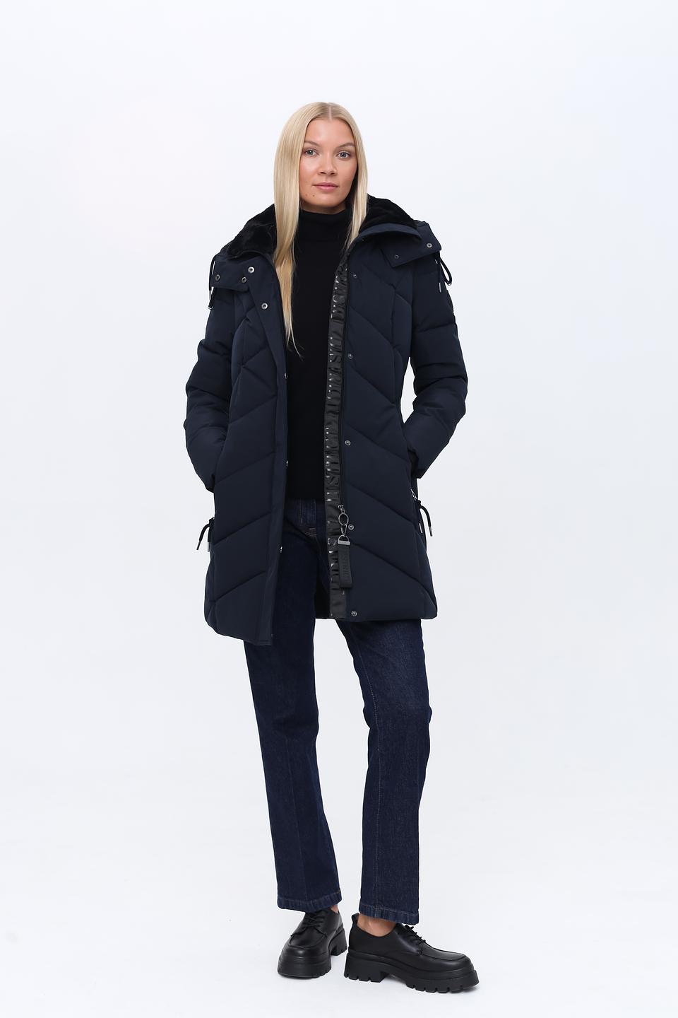 Куртка District стеганая тёмно-синяя