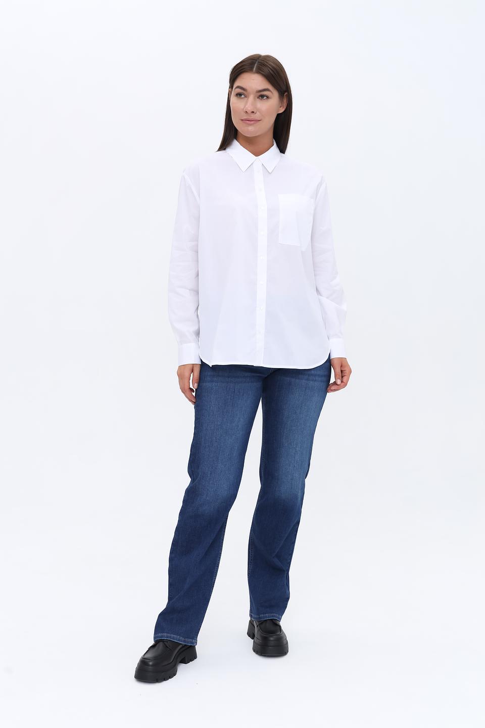 Рубашка UNQ женская белая с карманом