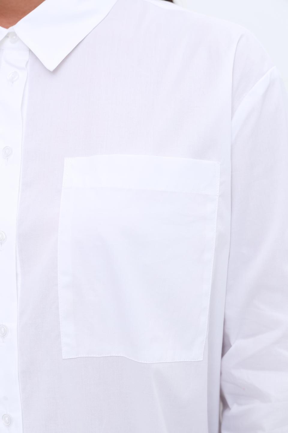 Рубашка UNQ женская белая с карманом