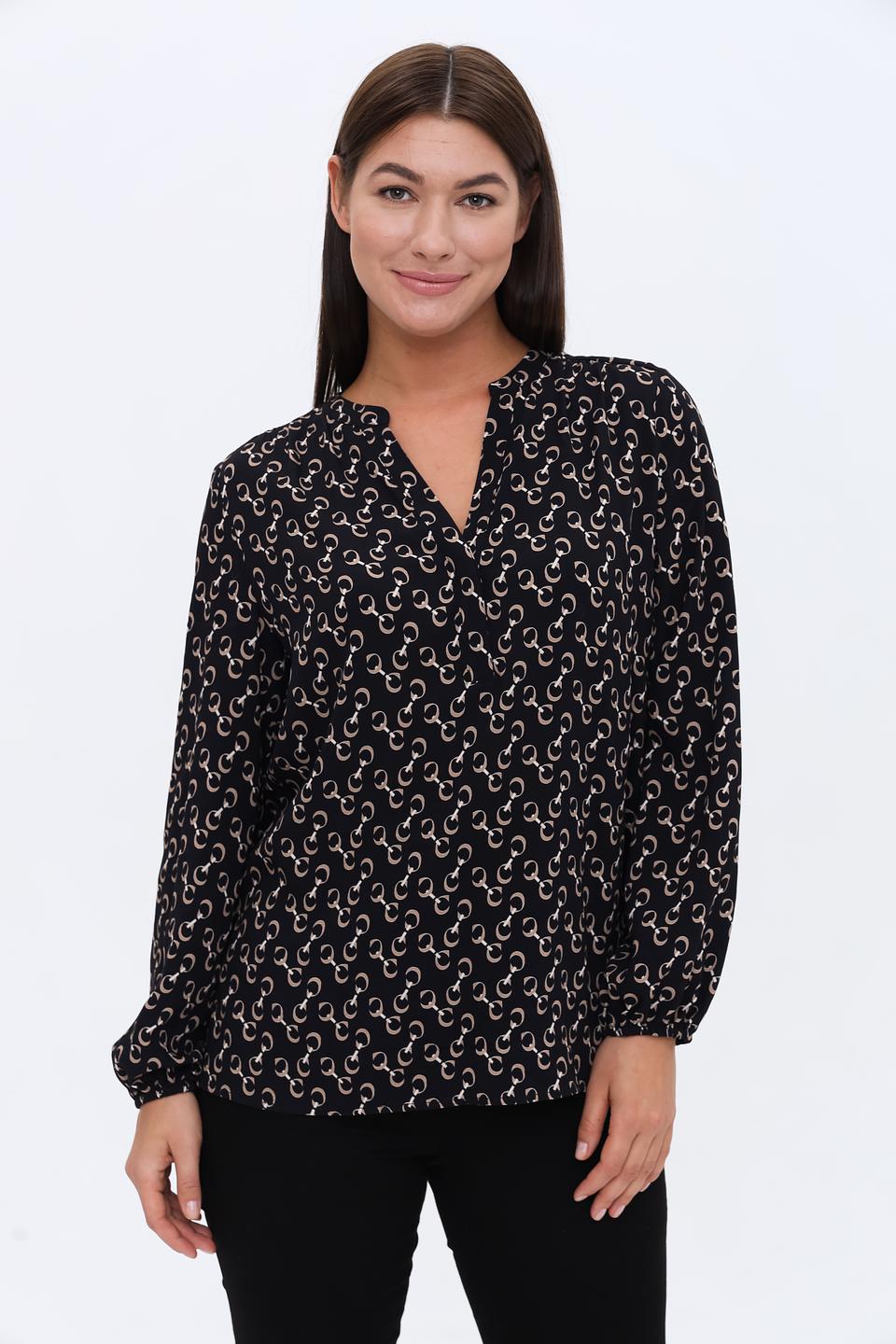 Блуза Catnoir с принтом в горошек чёрный