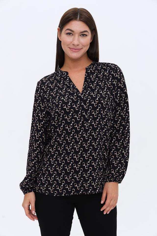 Блуза Catnoir с принтом в горошек чёрный