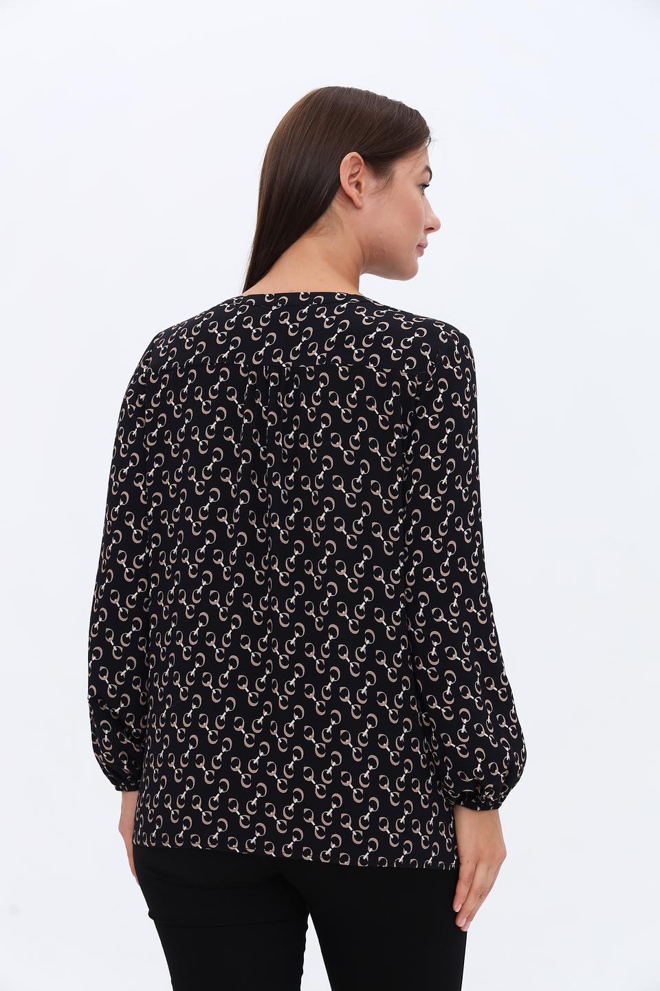 Блуза Catnoir с принтом в горошек чёрный