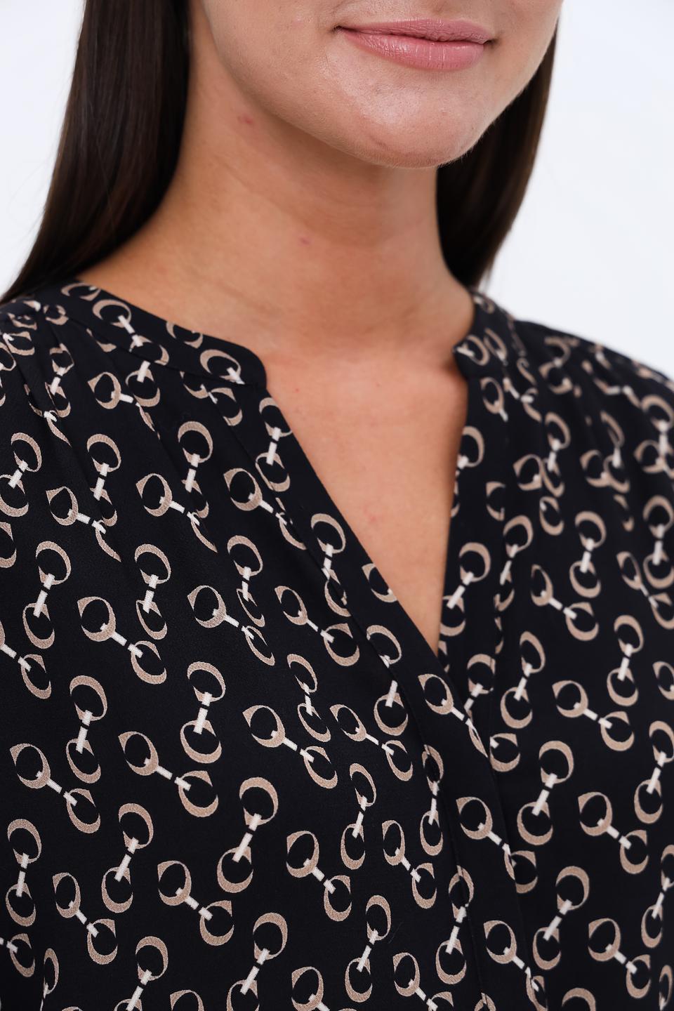 Блуза Catnoir с принтом в горошек чёрный