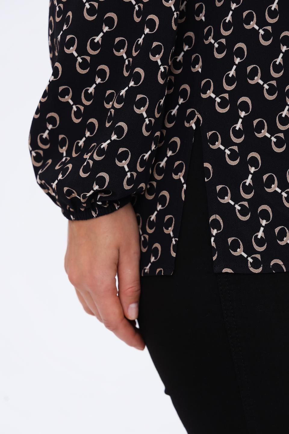 Блуза Catnoir с принтом в горошек чёрный