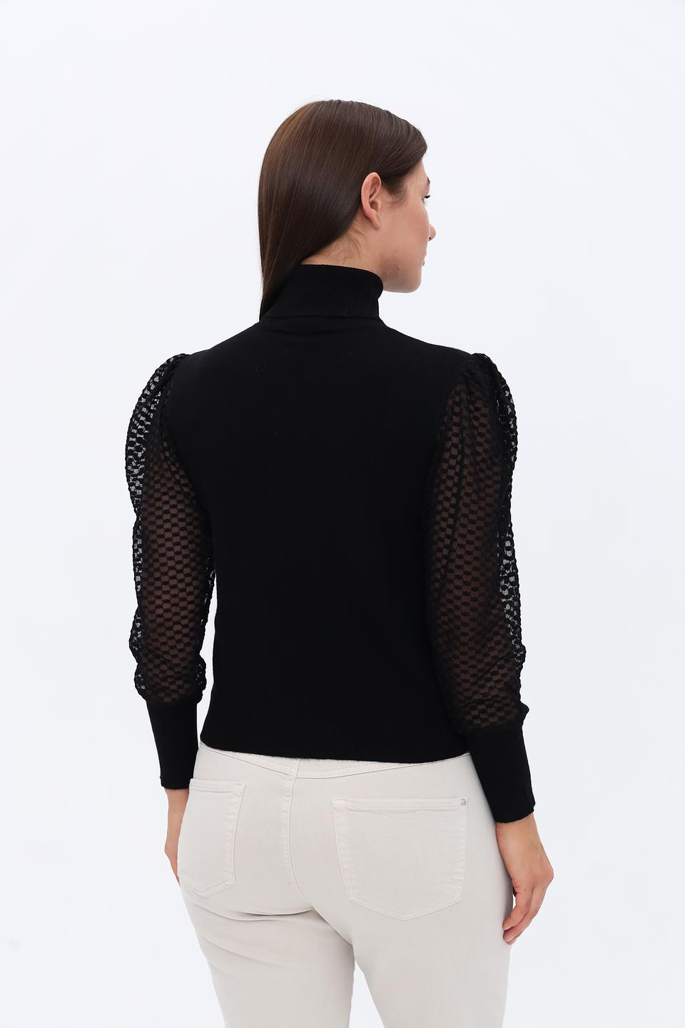 Водолазка Catnoir с сетчатыми рукавами