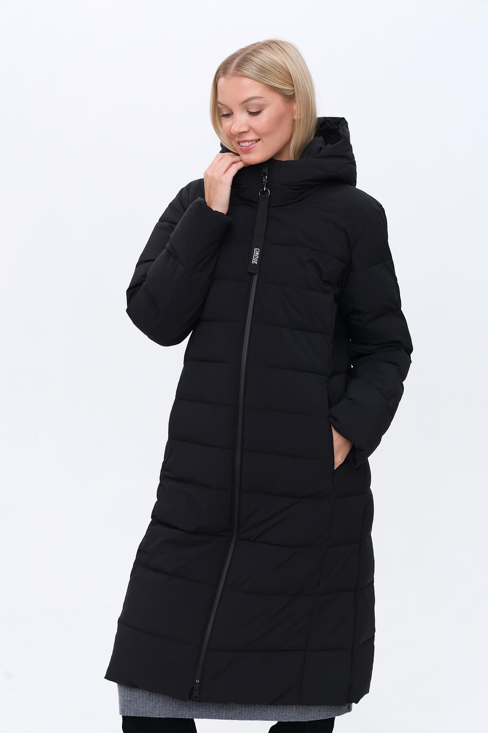 Пальто Cinque стеганое чёрное