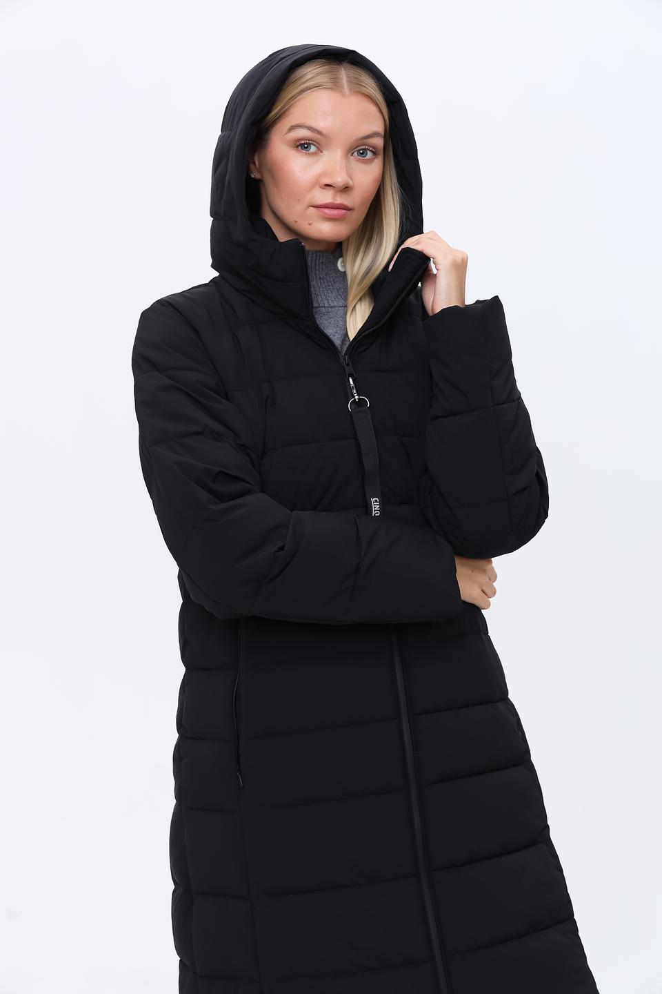 Пальто Cinque стеганое чёрное