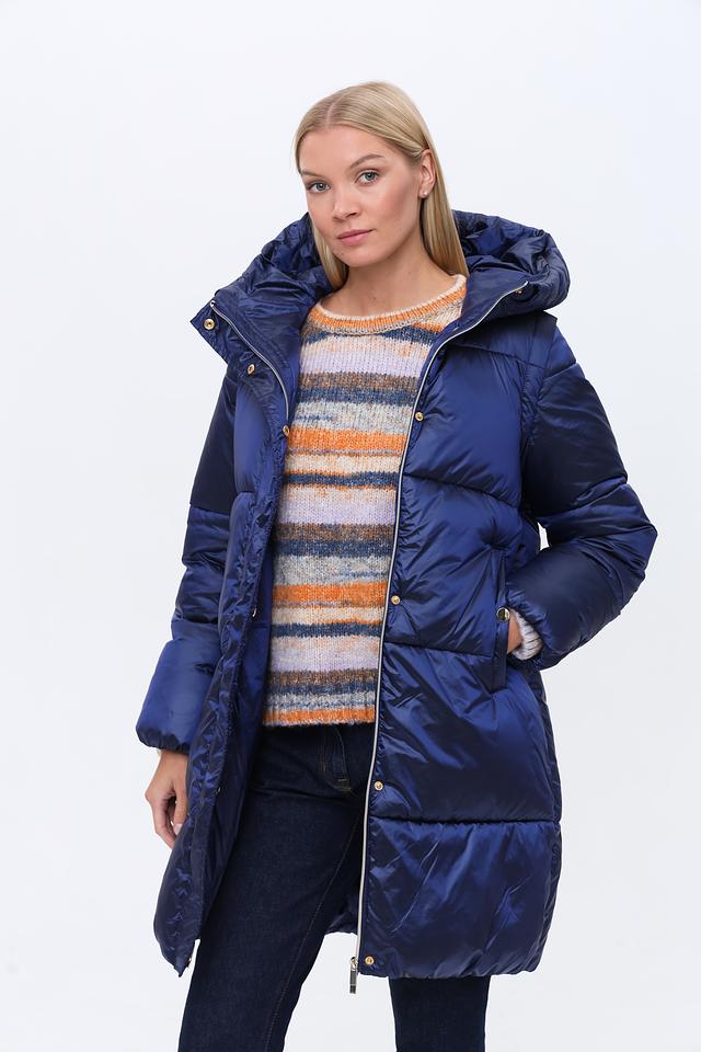 Пальто Electra style синее стеганое