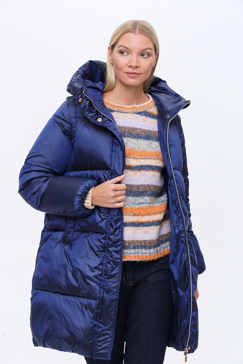 Пальто Electra style синее стеганое