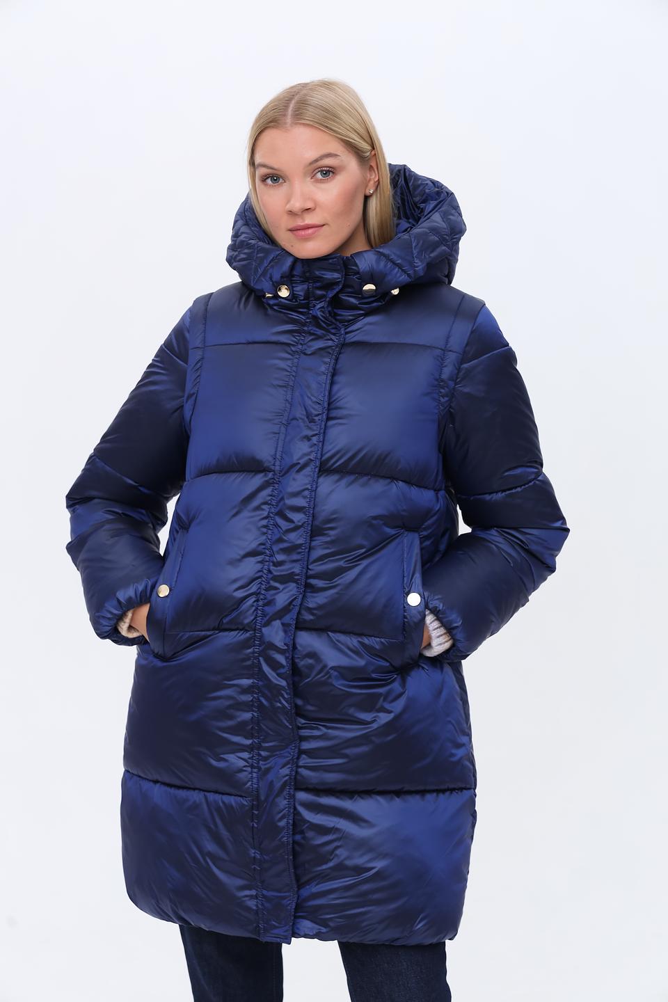 Пальто Electra style синее стеганое