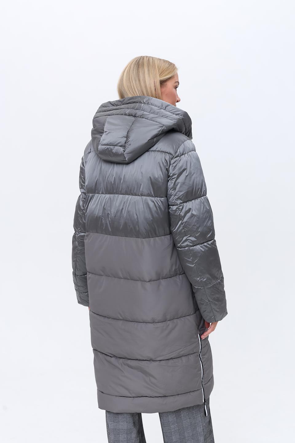 Пальто Olsen стеганое серое