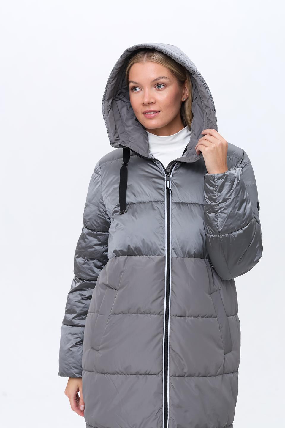 Пальто Olsen стеганое серое