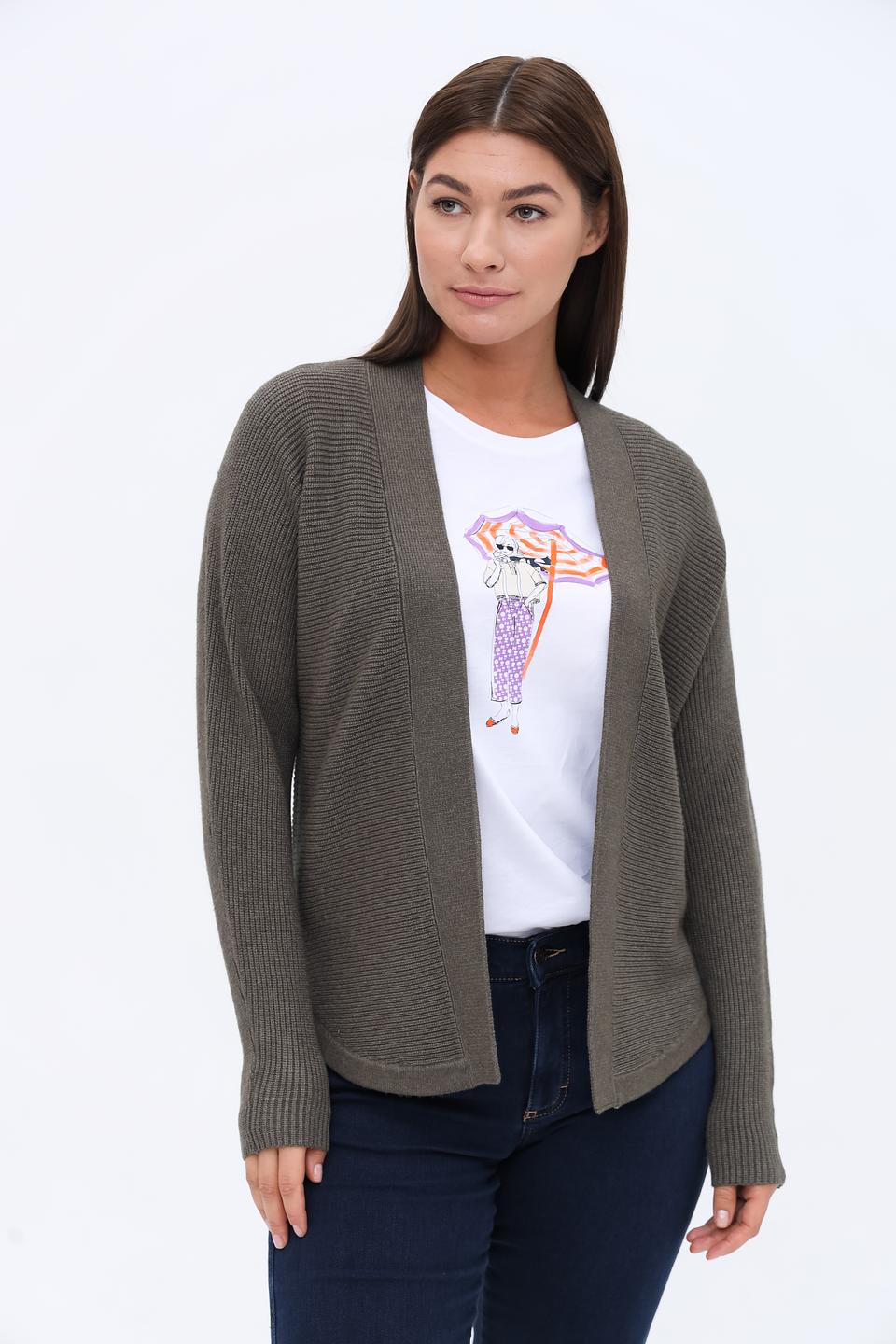 Кардиган Bianca вязаный хаки
