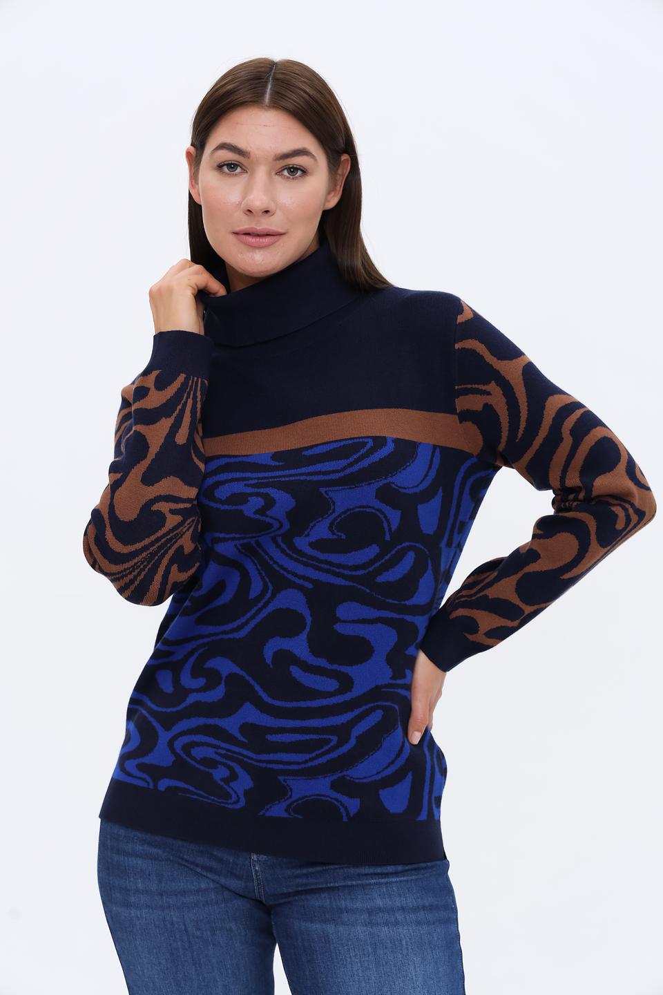 Пуловер Tuzzi с узором синий