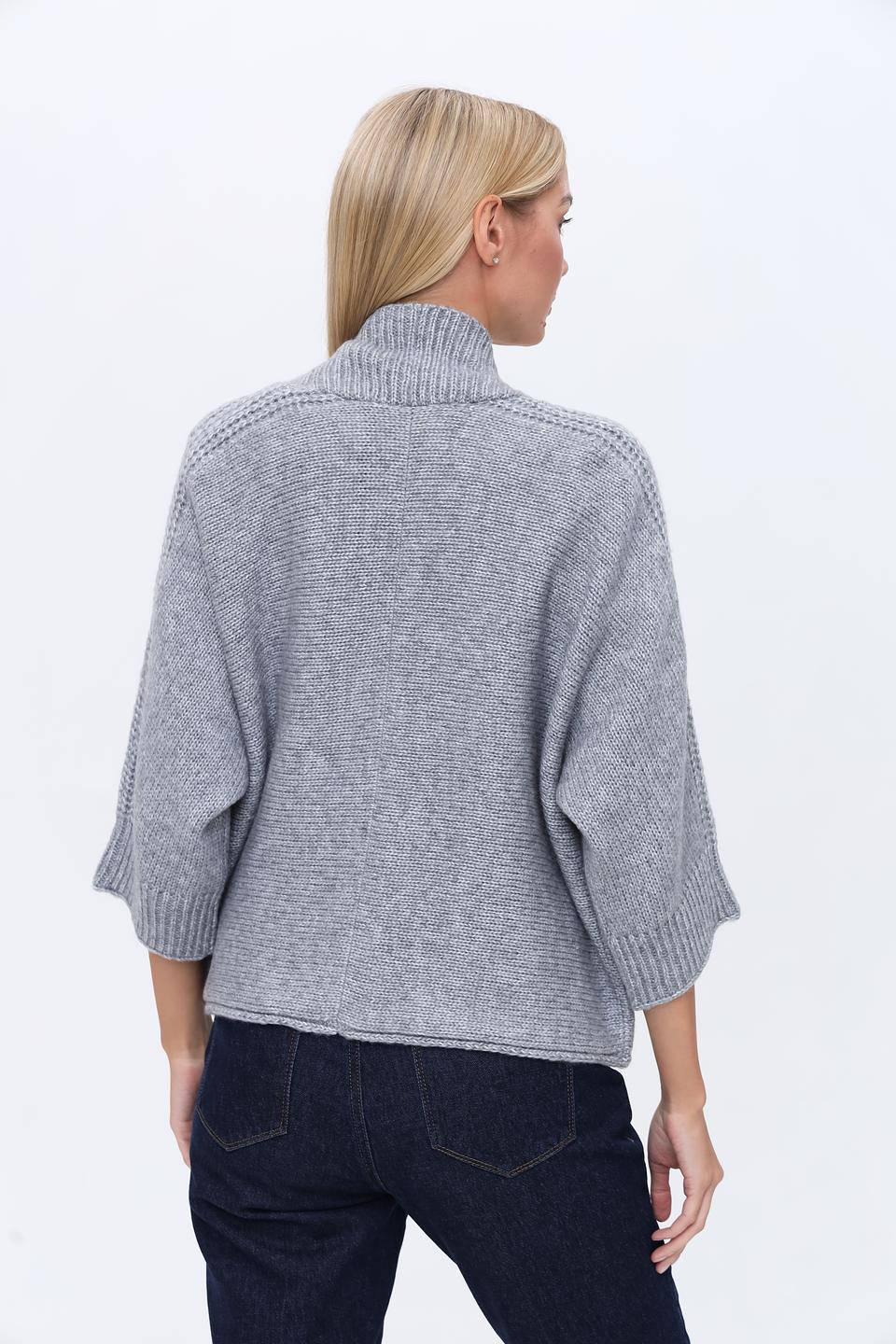 Кардиган Lecomte с рукавом 3/4 серый