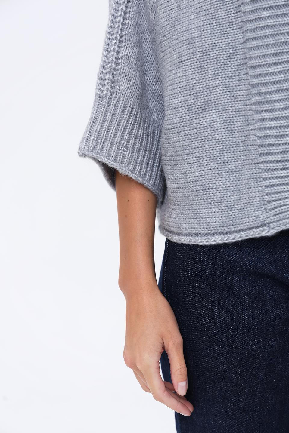 Кардиган Lecomte с рукавом 3/4 серый