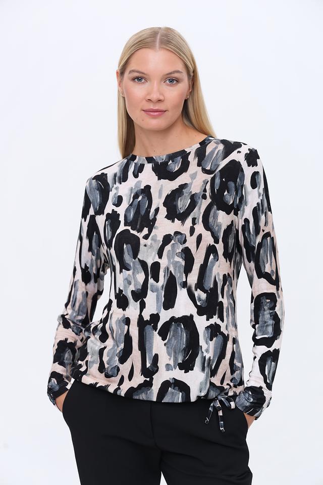 Пуловер Lecomte с леопардовым принтом