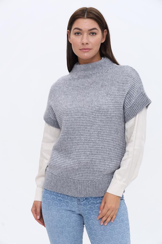 Жилет Lecomte вязаный серый