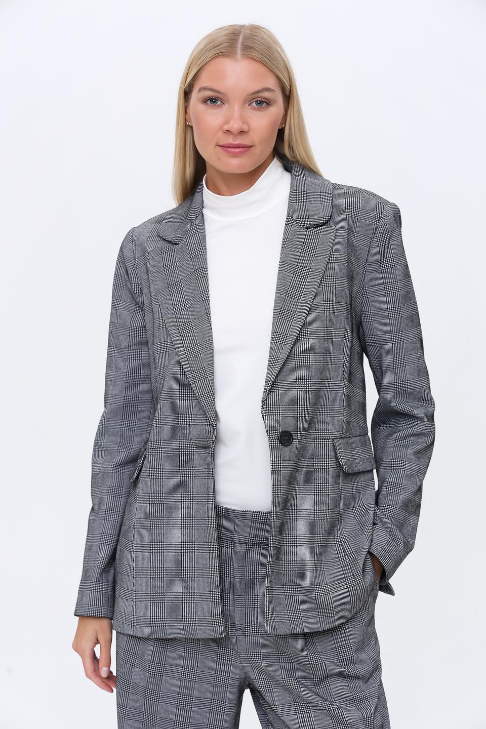 Жакет Monari в клетку серый