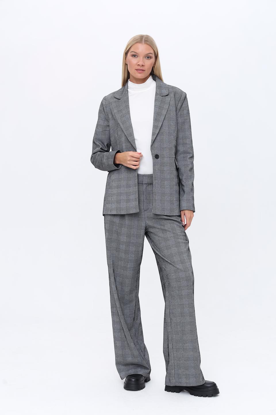 Жакет Monari в клетку серый