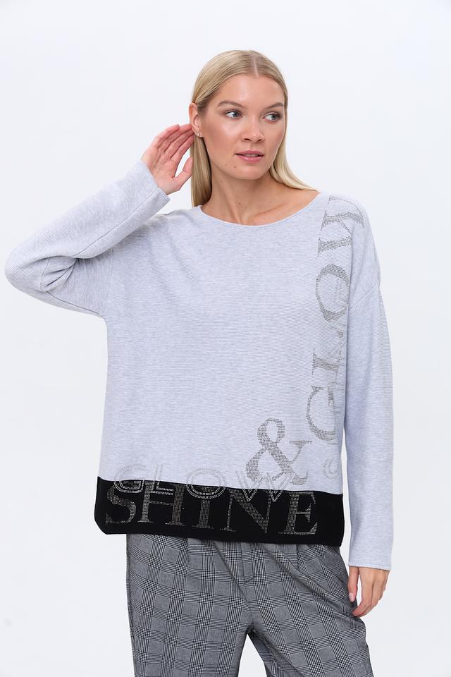 Пуловер Monari серый с декором