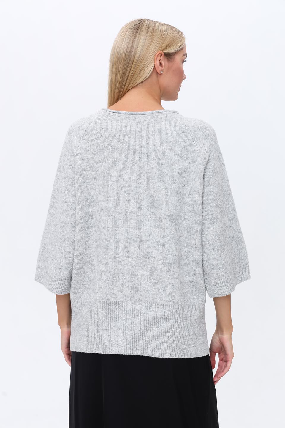 Пуловер Monari с логотипом серый