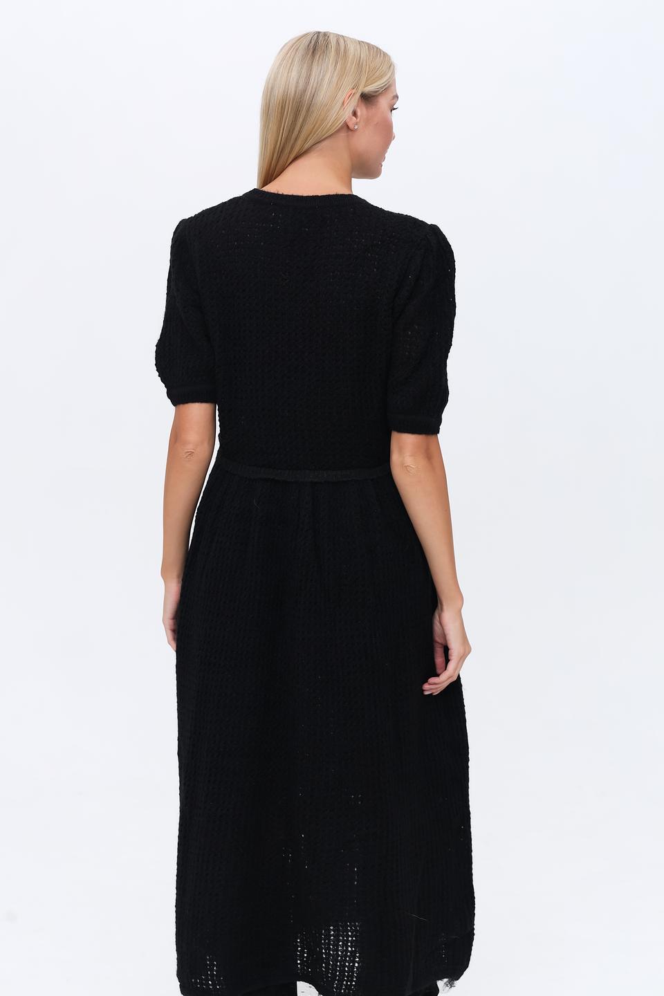 Платье Silvian Heach чёрное с рукавами 3/4