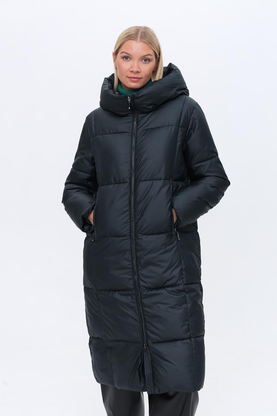 Пальто Pezzo стеганое чёрное