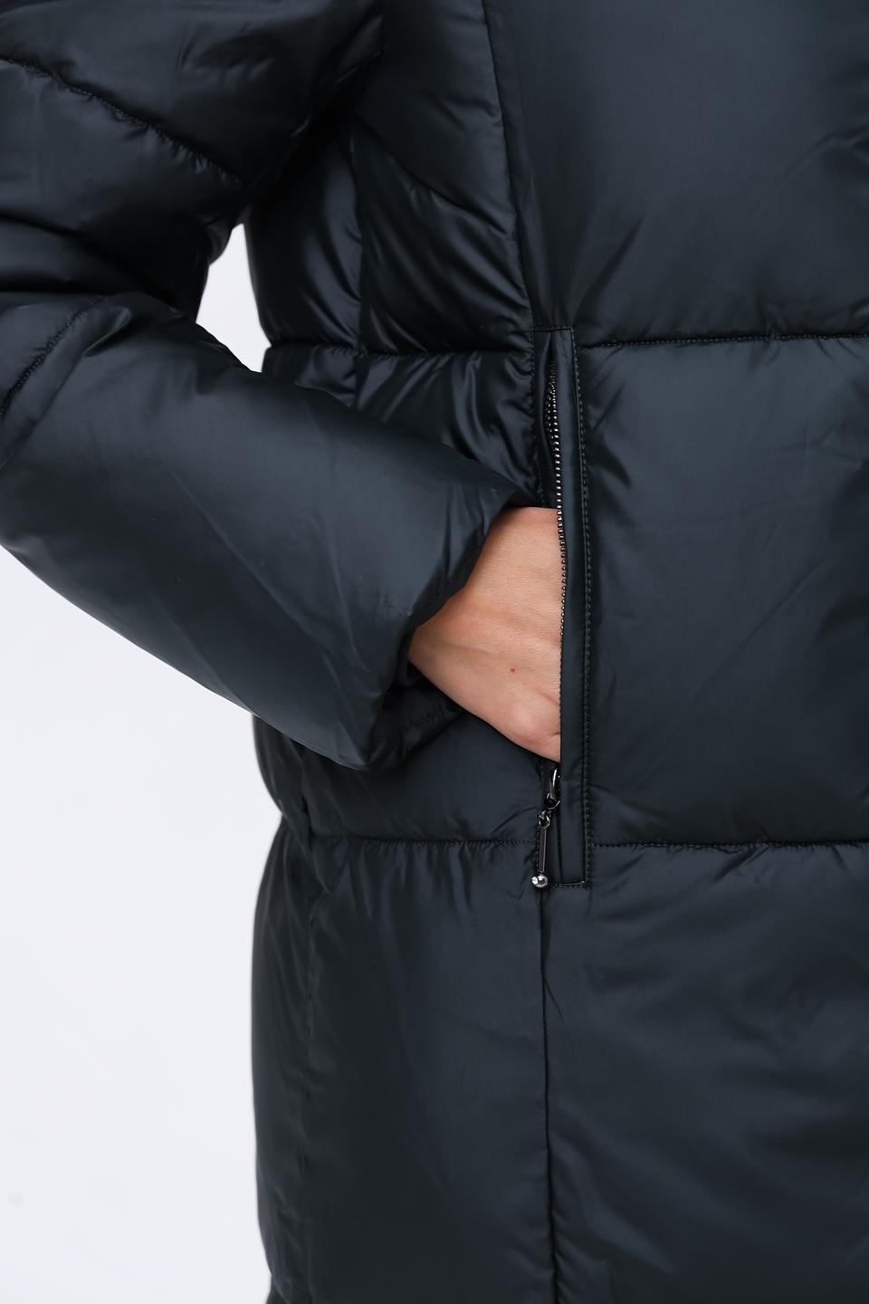 Пальто Pezzo стеганое чёрное