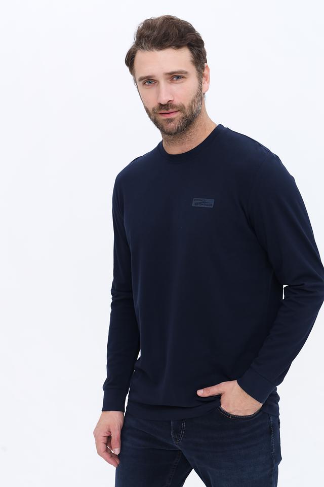 Лонгслив Tom Tailor темно-синий