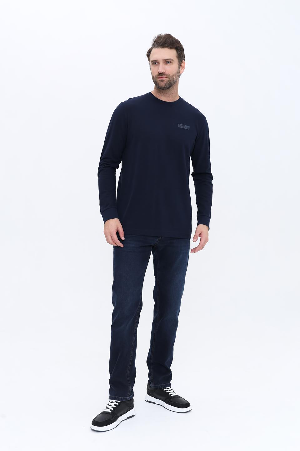 Лонгслив Tom Tailor темно-синий
