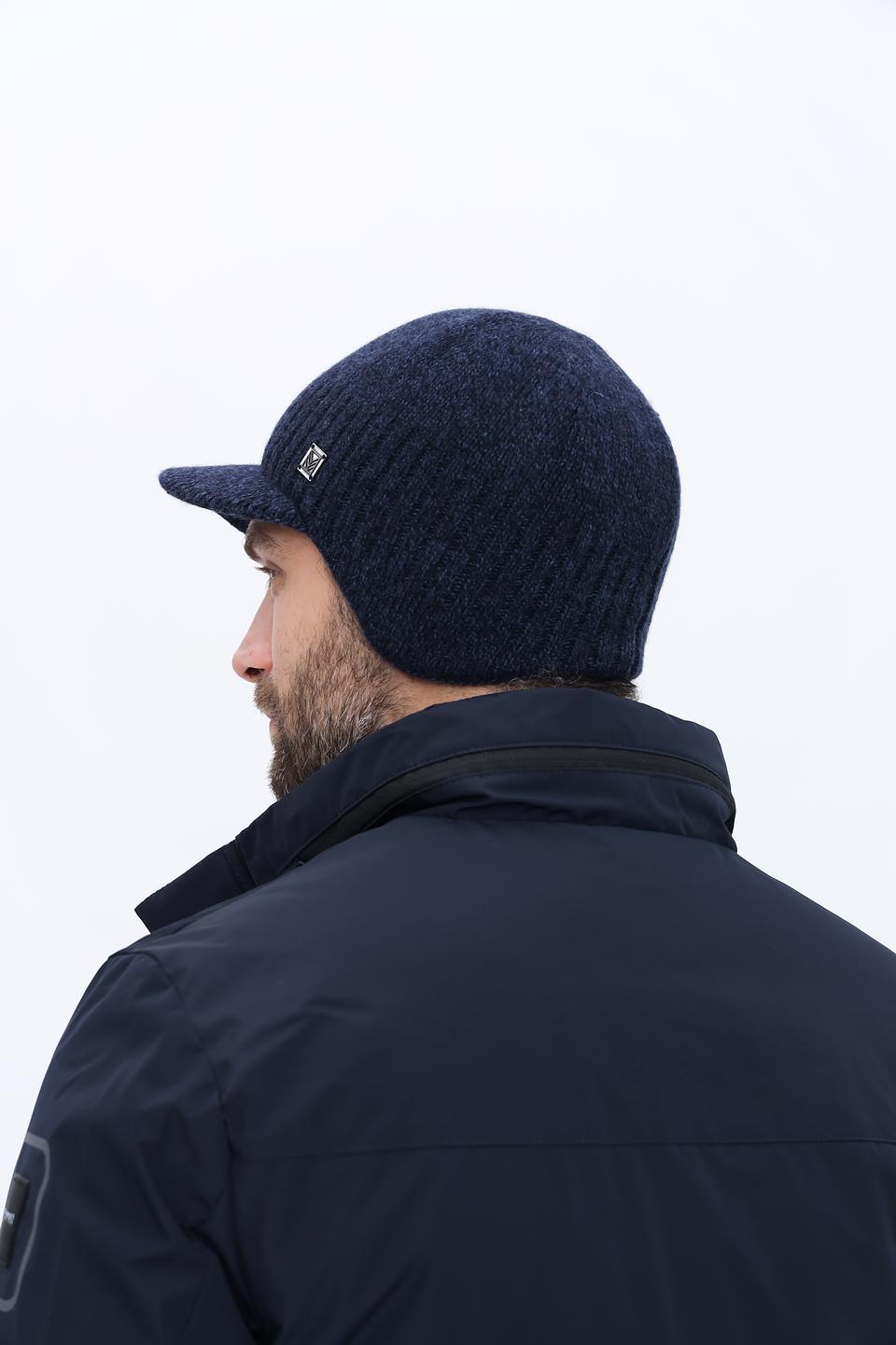 Шапка Marhatter мужская вязаная синяя