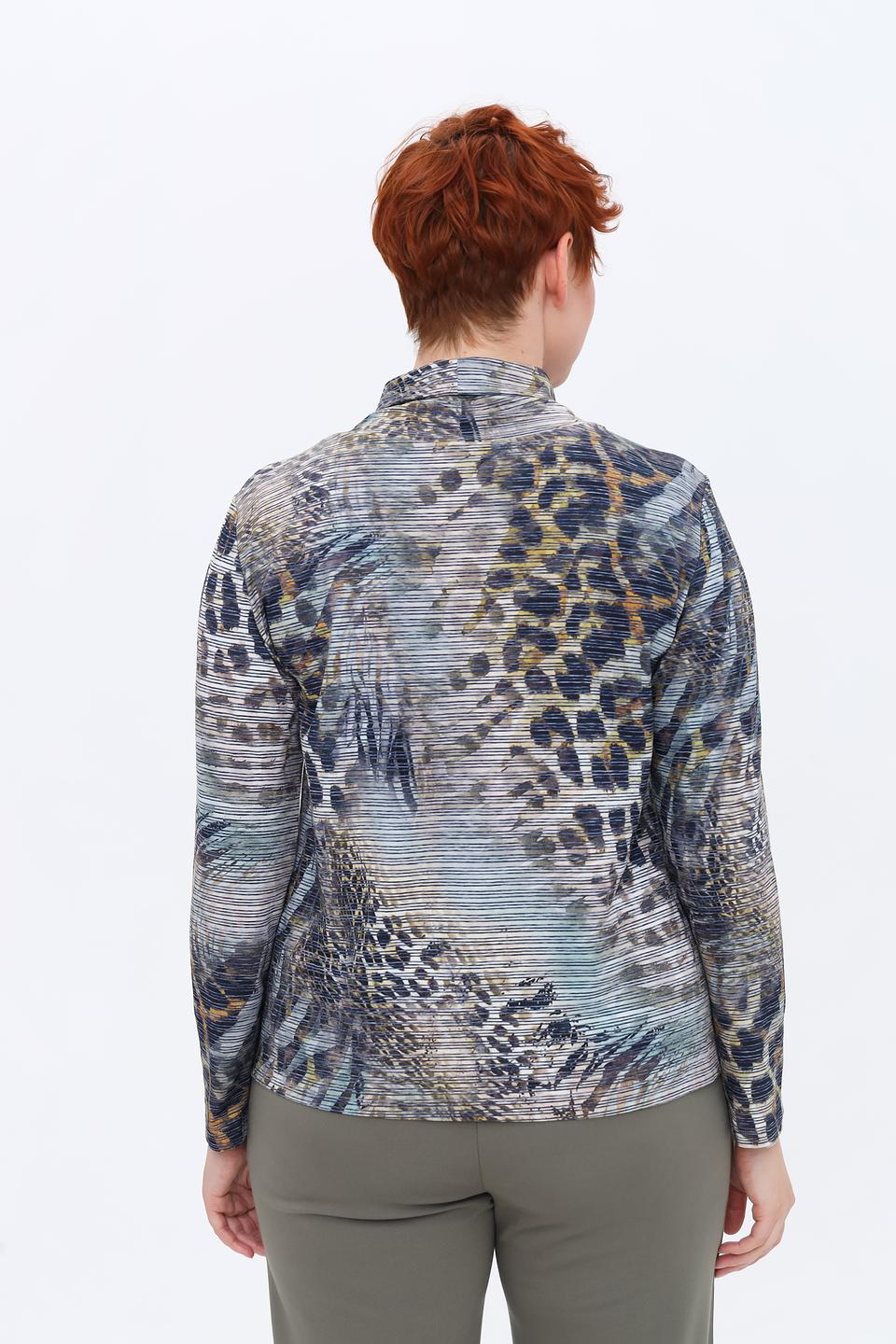 Блуза Erfo с принтом и воротником-стойкой