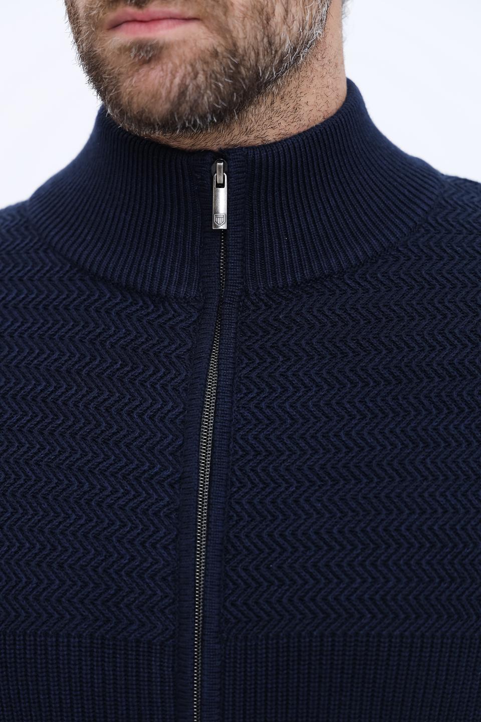 Кардиган Basefield мужской тёмно-синий на молнии