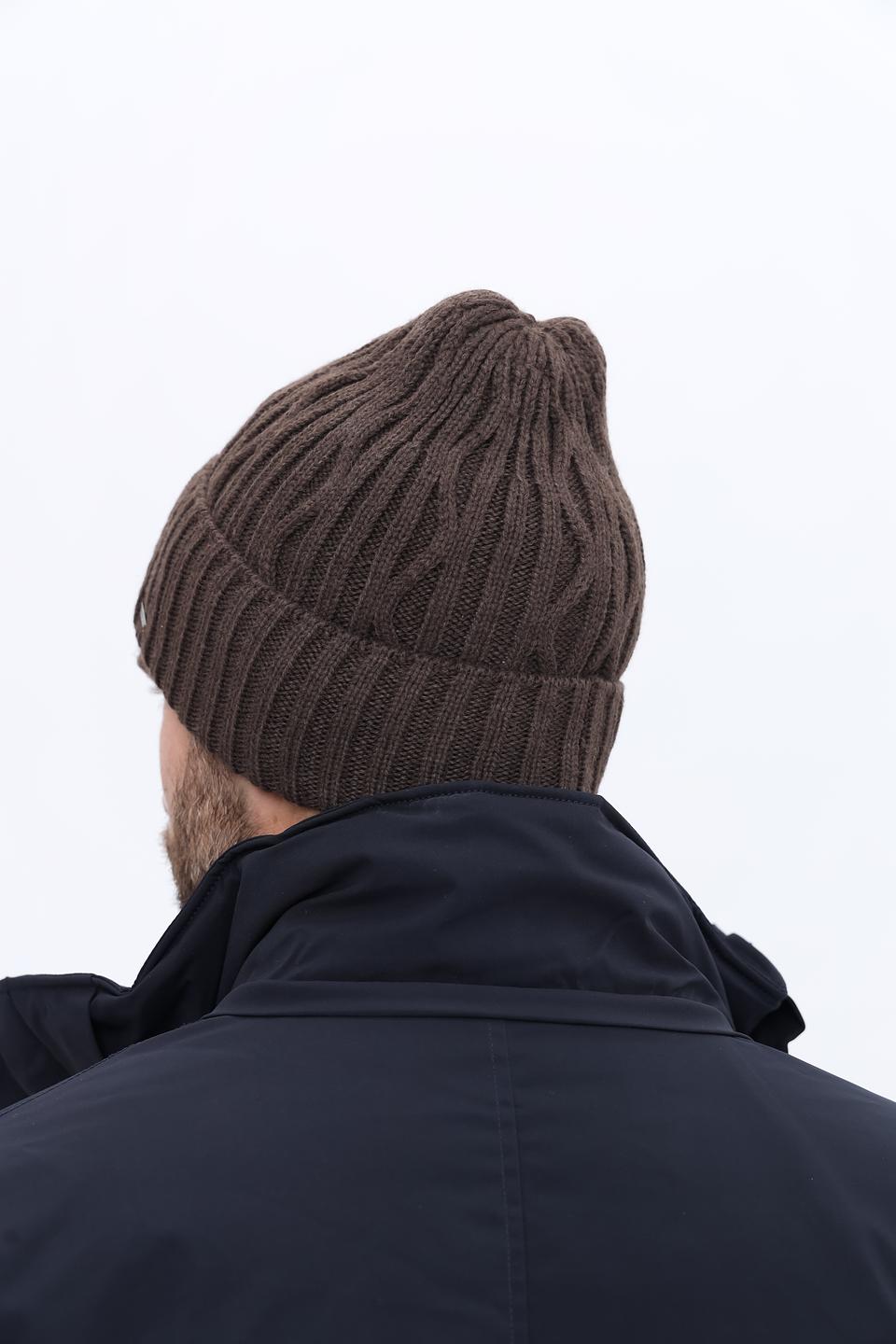 Шапка Marhatter мужская коричневая