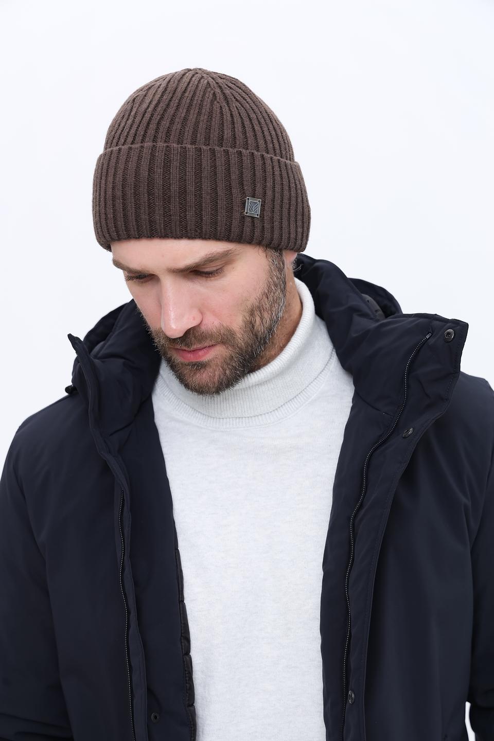 Шапка Marhatter мужская коричневая